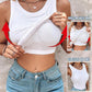 💖Last Day Special Price ￡9.99!!💖Ribbed Stretchy Tank Top with Shelf Bra
