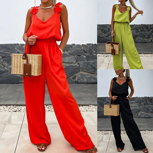 49% Off Summer Sale🔥Women's Sleeveless Wide Leg Jumpsuit