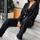 🔥Hot sale🔥Women's Knitted Buttoned Jacket and Pants Two-piece Set