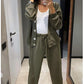 🔥Hot sale🔥Women's Knitted Buttoned Jacket and Pants Two-piece Set