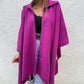 Women's Casual Lapel Solid Color Coat