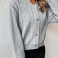 Solid colour cardigan with buttons