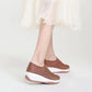 Women Shoes Comfy Elastic Mesh Round Toe Slip On