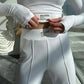 Fitted Crop Top & Pants 2-Piece Set