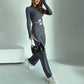 Fitted Crop Top & Pants 2-Piece Set