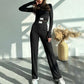 Fitted Crop Top & Pants 2-Piece Set