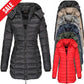 Winter women's mid-length padded jacket warm  hooded jacket