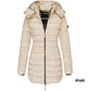 Winter women's mid-length padded jacket warm  hooded jacket