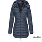 Winter women's mid-length padded jacket warm  hooded jacket