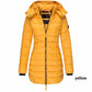 Winter women's mid-length padded jacket warm  hooded jacket
