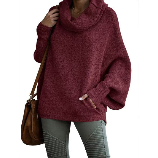 💕Women's Batwing Cowl Neck Sweater with Pocket