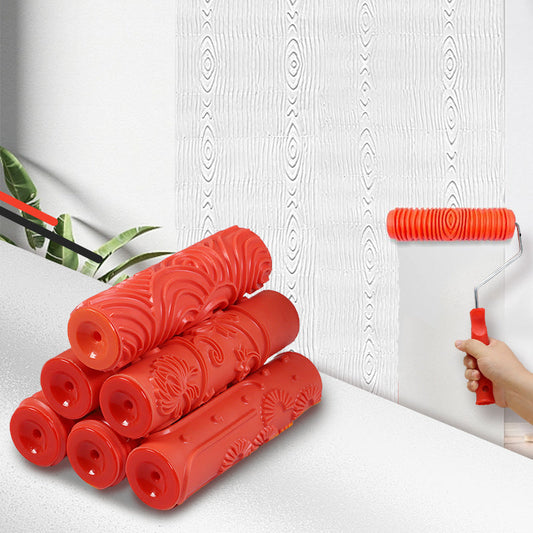 Embossing Texture Patterned Paint Roller for Wall Decoration