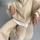 Half-Zip Sweatshirt & Wide-Leg Sweatpants 2-Piece Set