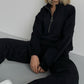 Half-Zip Sweatshirt & Wide-Leg Sweatpants 2-Piece Set