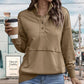 Women's Casual Stand Collar Snap Button Pullover