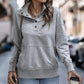 Women's Casual Stand Collar Snap Button Pullover