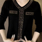 🔥【M-4XL】2024 High quality winter velvet long sleeve t-shirt with rhinestones, warm and fashionable
