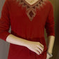 🔥【M-4XL】2024 High quality winter velvet long sleeve t-shirt with rhinestones, warm and fashionable