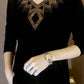 🔥【M-4XL】2024 High quality winter velvet long sleeve t-shirt with rhinestones, warm and fashionable