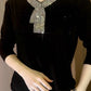 🔥【M-4XL】2024 High quality winter velvet long sleeve t-shirt with rhinestones, warm and fashionable