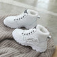 🍂Autumn and winter new styles❄️Women's Waterproof Lace-Up Warm Ankle Boots