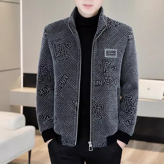 [Best Gift for Him] Men's Fashionable Warm and Casual Stand-up Collar Jacket