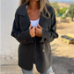 Women's Faux Tweed Casual Lapel Long Sleeve Coat（50% OFF）