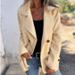 Women's Faux Tweed Casual Lapel Long Sleeve Coat（50% OFF）