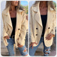 Women's Faux Tweed Casual Lapel Long Sleeve Coat（50% OFF）