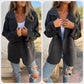Women's Faux Tweed Casual Lapel Long Sleeve Coat（50% OFF）