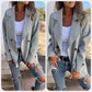 Women's Faux Tweed Casual Lapel Long Sleeve Coat（50% OFF）