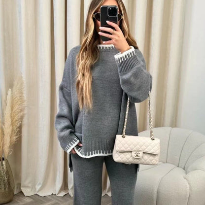 49 % OFF🔥Solid Color Casual Knitted Two-piece Set