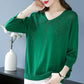 Nice Gift! Women’s Vintage V-neck Beaded Pullover Shirt