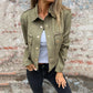 🔥Limited Time 45% OFF🔥Women's Faux Suede Button-Down Utility Jacket