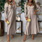 Women's Elegant Glossy Maxi Dress