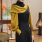 [Women’s Gift] Splicing Half High Neck Long Sleeve Top