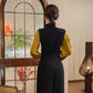 [Women’s Gift] Splicing Half High Neck Long Sleeve Top