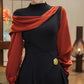 [Women’s Gift] Splicing Half High Neck Long Sleeve Top