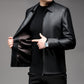 🔥Limited time 56% off sale🔥 Men's Casual Business Lapel PU Leather Jacket