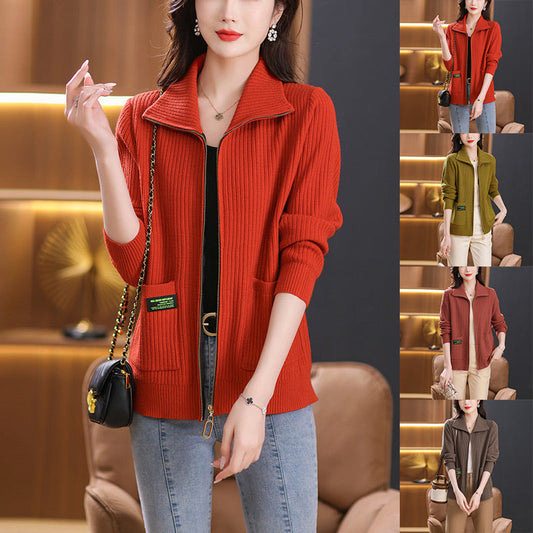 ❤️🔥Women's Knitted Zip Up Cardigan Sweater