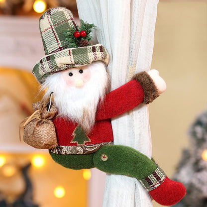 Christmas Doll Curtain Tiebacks