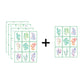 9 PCS Reusable Leaf Stencil for Painting