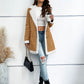 🧥Women’s Mid-length Button-down Lapel Collar Coat with Sherpa Lining