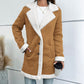 🧥Women’s Mid-length Button-down Lapel Collar Coat with Sherpa Lining