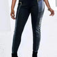 FAUX LEATHER PANTS WITH CONTRASTING TRIM AND ZIP