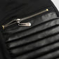 FAUX LEATHER PANTS WITH CONTRASTING TRIM AND ZIP