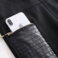 FAUX LEATHER PANTS WITH CONTRASTING TRIM AND ZIP