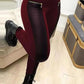 FAUX LEATHER PANTS WITH CONTRASTING TRIM AND ZIP