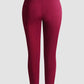 FAUX LEATHER PANTS WITH CONTRASTING TRIM AND ZIP