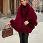 Women's Fluffy Poncho Shawl